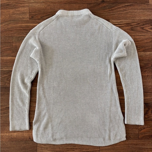 Aritzia BABATON Silk Blend Knit Fisherman Crew Sweater Size L - Picture 8 of 10